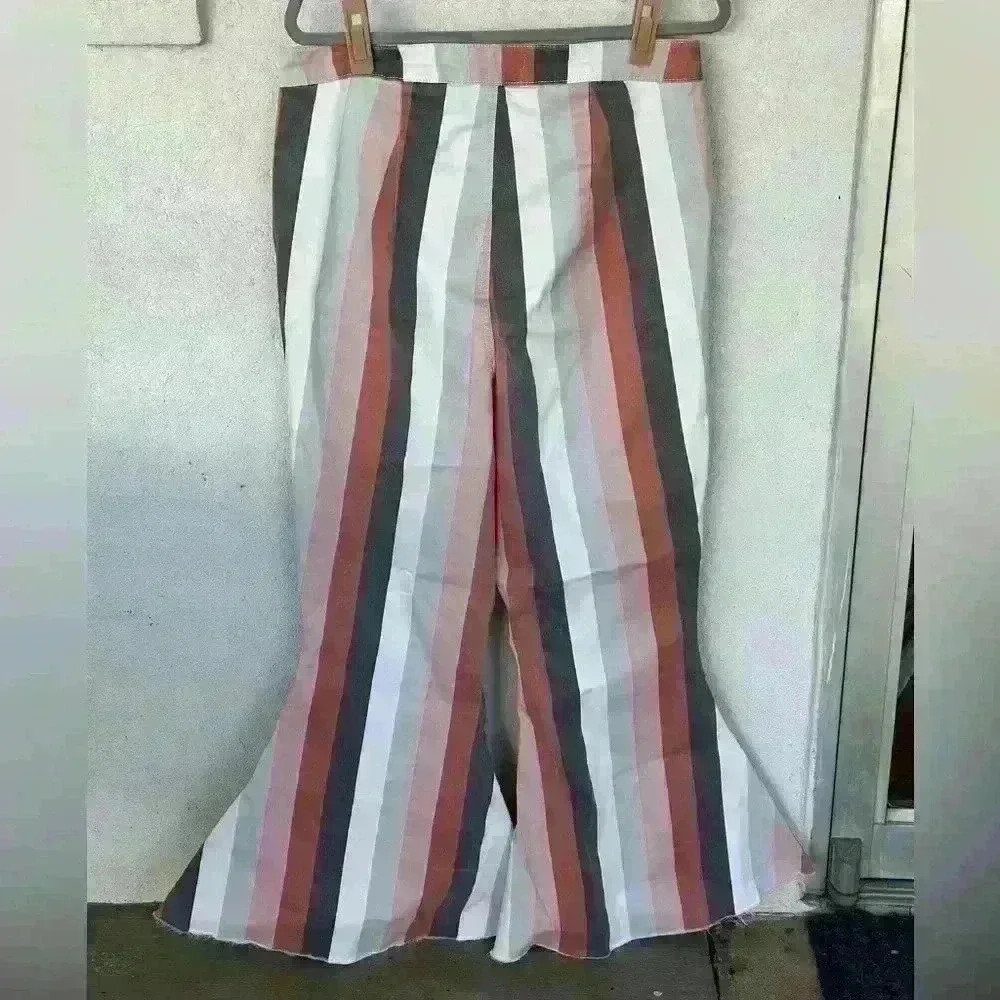 Arula bell bottom jeans. Size 14. Stripes. Fall. Boot cut jeans. Flare wide leg - Picture 2 of 3